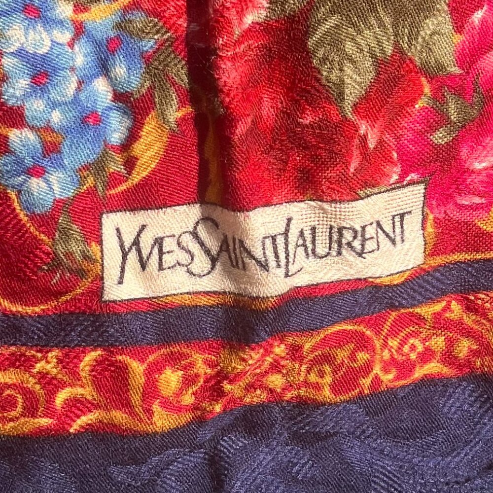 Yves Saint Laurent Scarf Rose Vintage